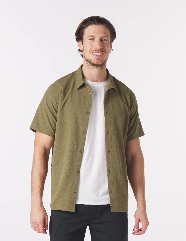 men's fitted button-down shirts-Zephyr Shirt: Moss