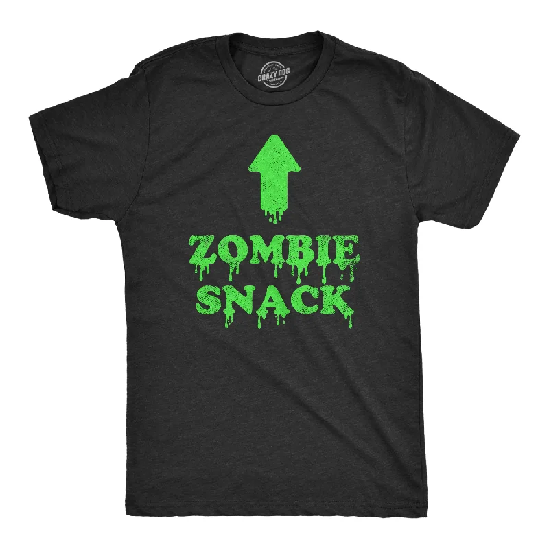 men's comfortable dress shirts-Zombie Snack Men's T Shirt